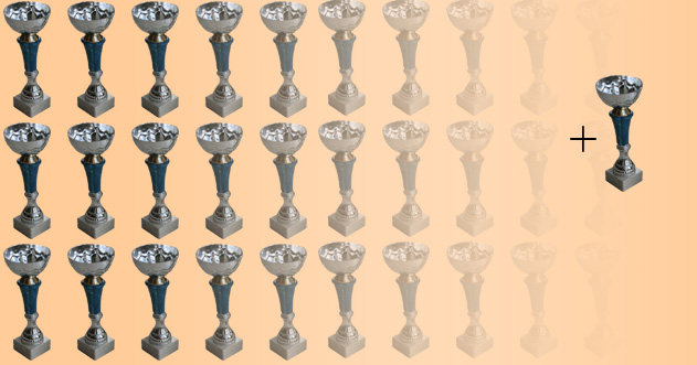 Rangees de coupes